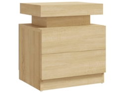 Mesa de Cabeceira LOVELY HOME Mesinha 45X35X52 Cm Aglomerado Carvalho Sonoma