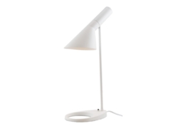 Lámpara de mesa de diseño de aluminio blanco con interruptor y pantalla ajustable, ideal para oficina, mesita de noche o trabajo, E27. Alpinaluz