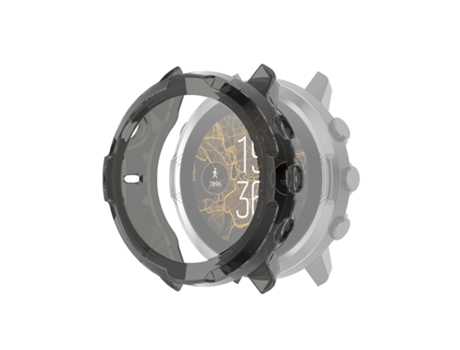 Smartwatch para Suunto 7 Funda protectora de TPU hueca de media cubierta (negro transparente)