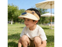 (beige) Sombrero Con Ventilador Solar Para Viajes Al Aire Libre Y Ciclismo - Protección Solar