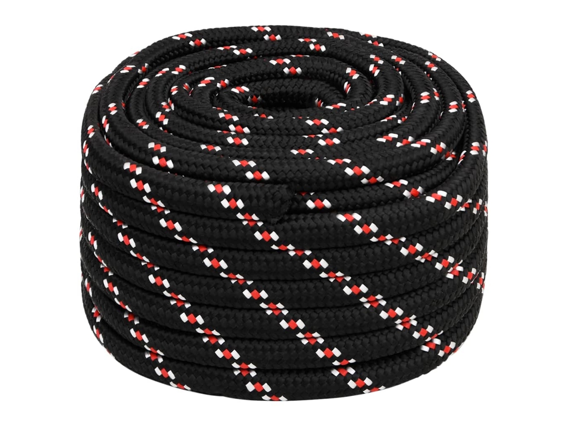 Cuerda De Barco Polipropileno Negra 20 Mm 100 M