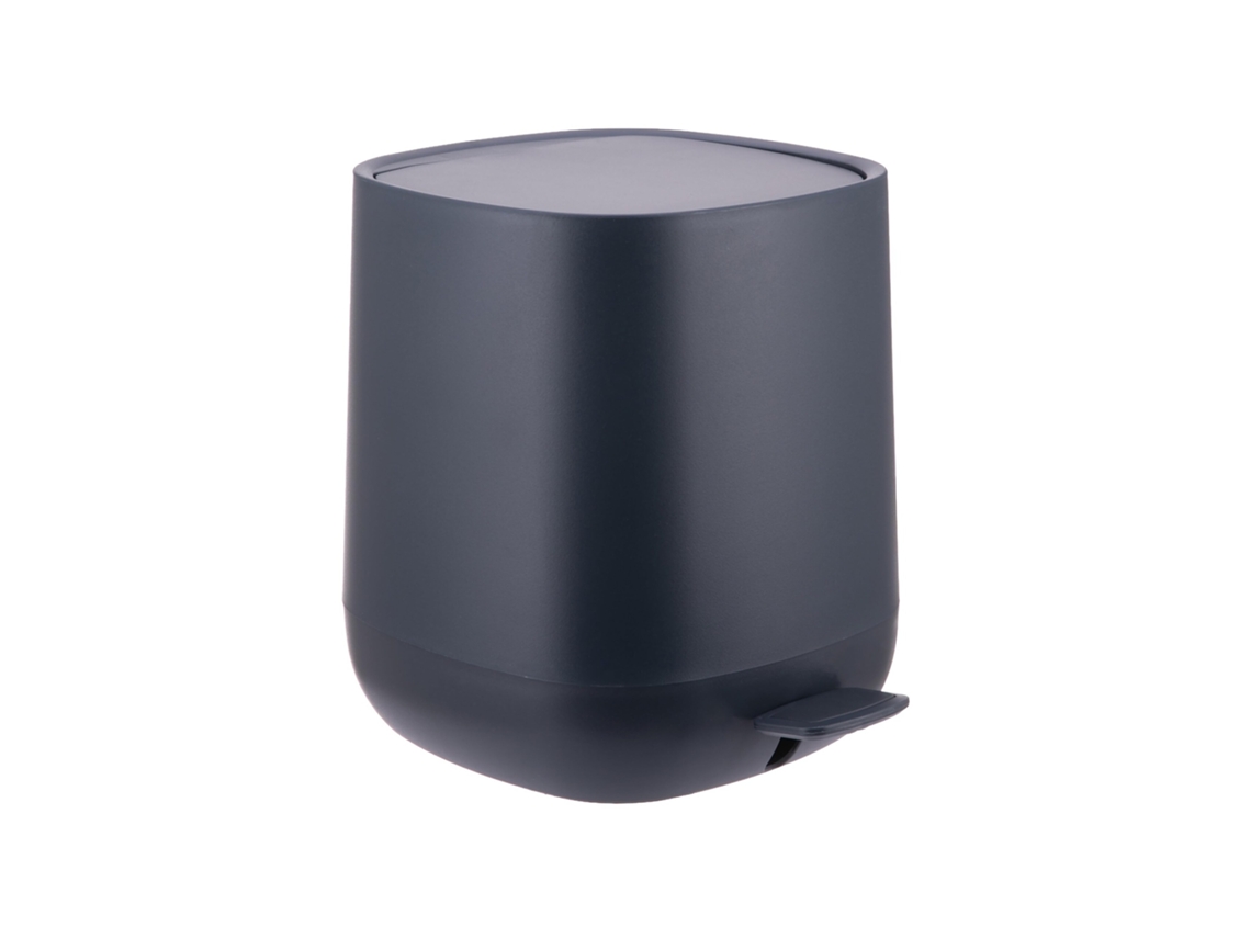Relaxdays Papelera De Baño, 5 L, Cierre Suave, Acabado Mate, Cubeta Interior Extraíble, Pedal, Gris Oscuro