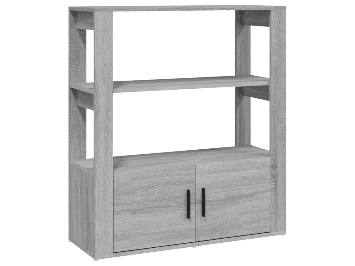 Maison Exclusive - Aparador De Madera Contrachapada Gris Sonoma 80x30x90 Cm