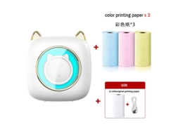 Impresora térmica portátil Mini Impresión sin tinta con luz RGB Incluye 3 rollos de papel de impresión a color Digitallab