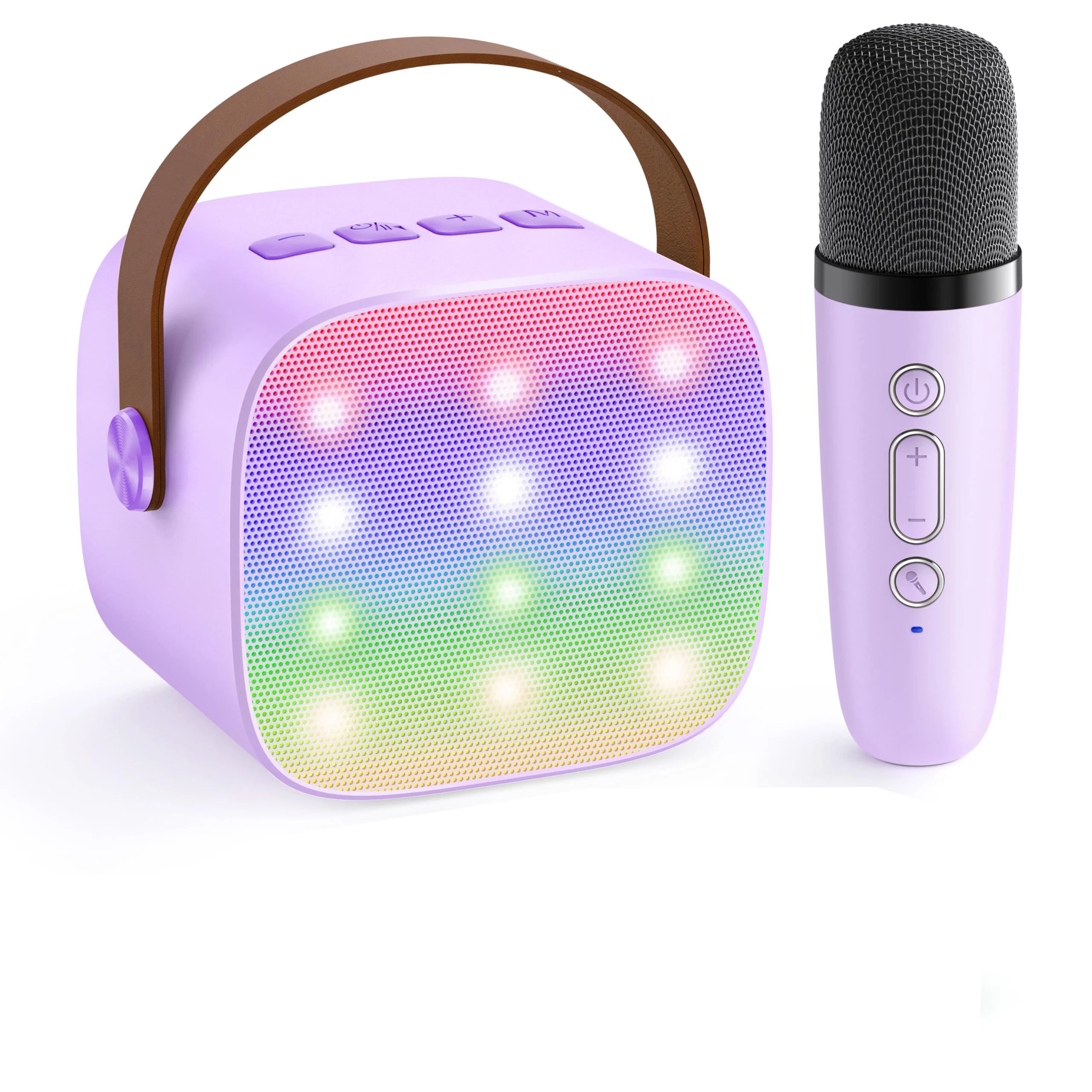 (morado, 1 Micrófono) Mini Máquina De Karaoke Portátil Con Bluetooth 5.3, Para Cantar En Casa Y En Familia