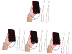 6 Piezas De Pulseras Cruzadas Rojas Con Correas De Cadena Moradas