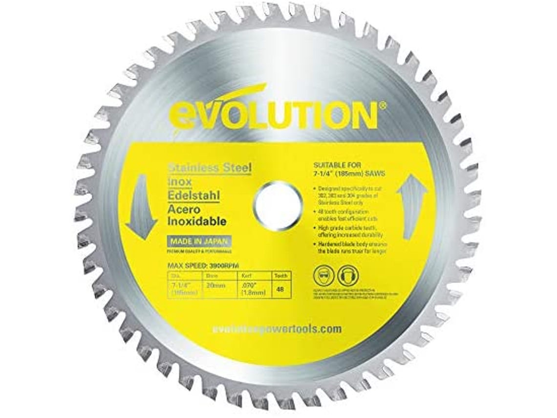 Evo 677187 Disco Acero Inoxidable S185tct-48cs - 185mm 48t