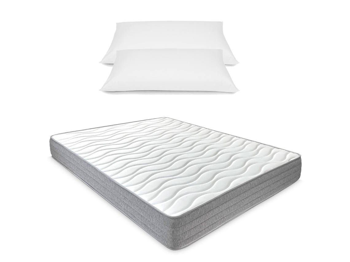 Colchón 135x190 Viscoelástico Nora + Almohadas, Firme, Reversible Y Ergonómico