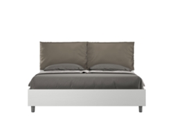 Cama Doble Contenedor Cojines Símil Capuchino Egos ITYHOME Madera Piel Sintética Marrón (160x200)
