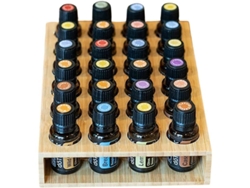 Bandeja De Madera Para Aceites Esenciales, Aromaterapia, Con Capacidad Para 24 Frascos De 15 Ml.
