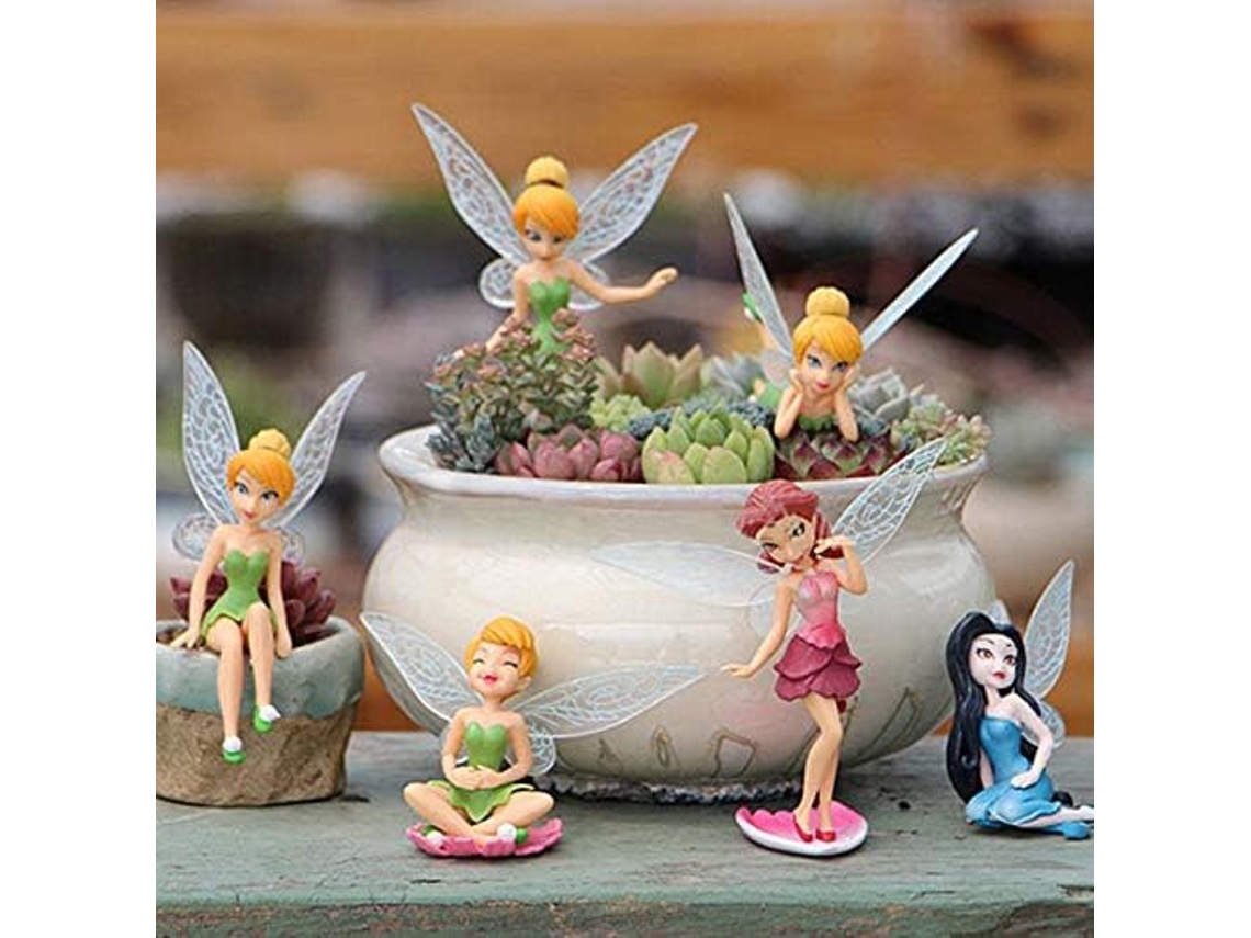 Ángeles y hadas en miniatura, accesorios de jardín, figuras de resina para decoración de exteriores, adornos para macetas y jardineras Truyuety