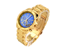 Reloj Analógico De Cuarzo Para Mujer Con Brazalete De Aleación - Oro Azul