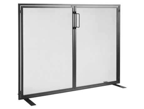 1 panel con puerta, pantalla resistente para chimenea de malla de hierro, 990 L X 780 H mm, protector contra chispas, parrilla independiente para f...