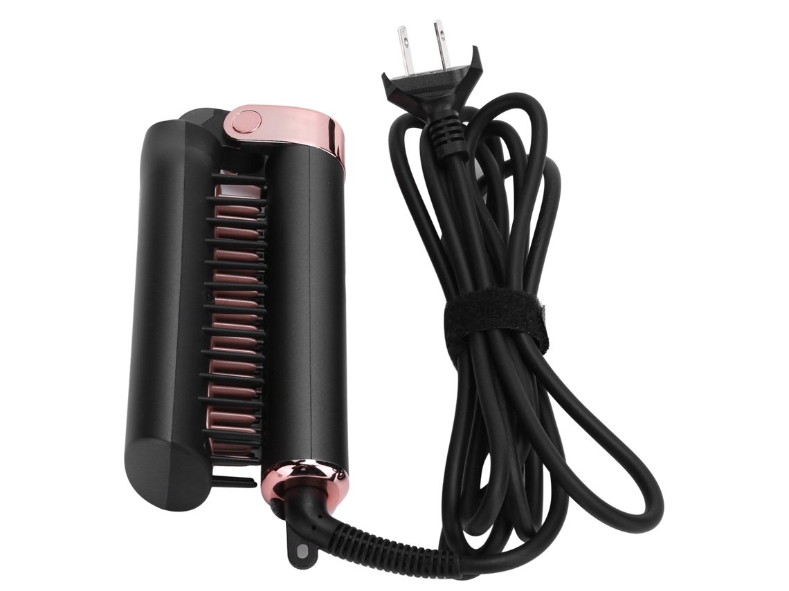 Placa De Liso E Cachos De Cabelo Dobrável 2 Em 1 Escova Elétrica Com 4 Níveis De Temperatura Cinza Plug Us 110-240v