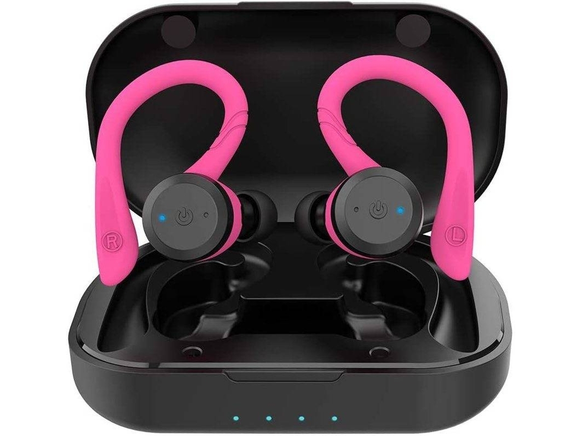 Auriculares Bluetooth inalámbricos verdaderos Ipx7728 Micrófono interno con cancelación de ruido Rosa VEANXIN