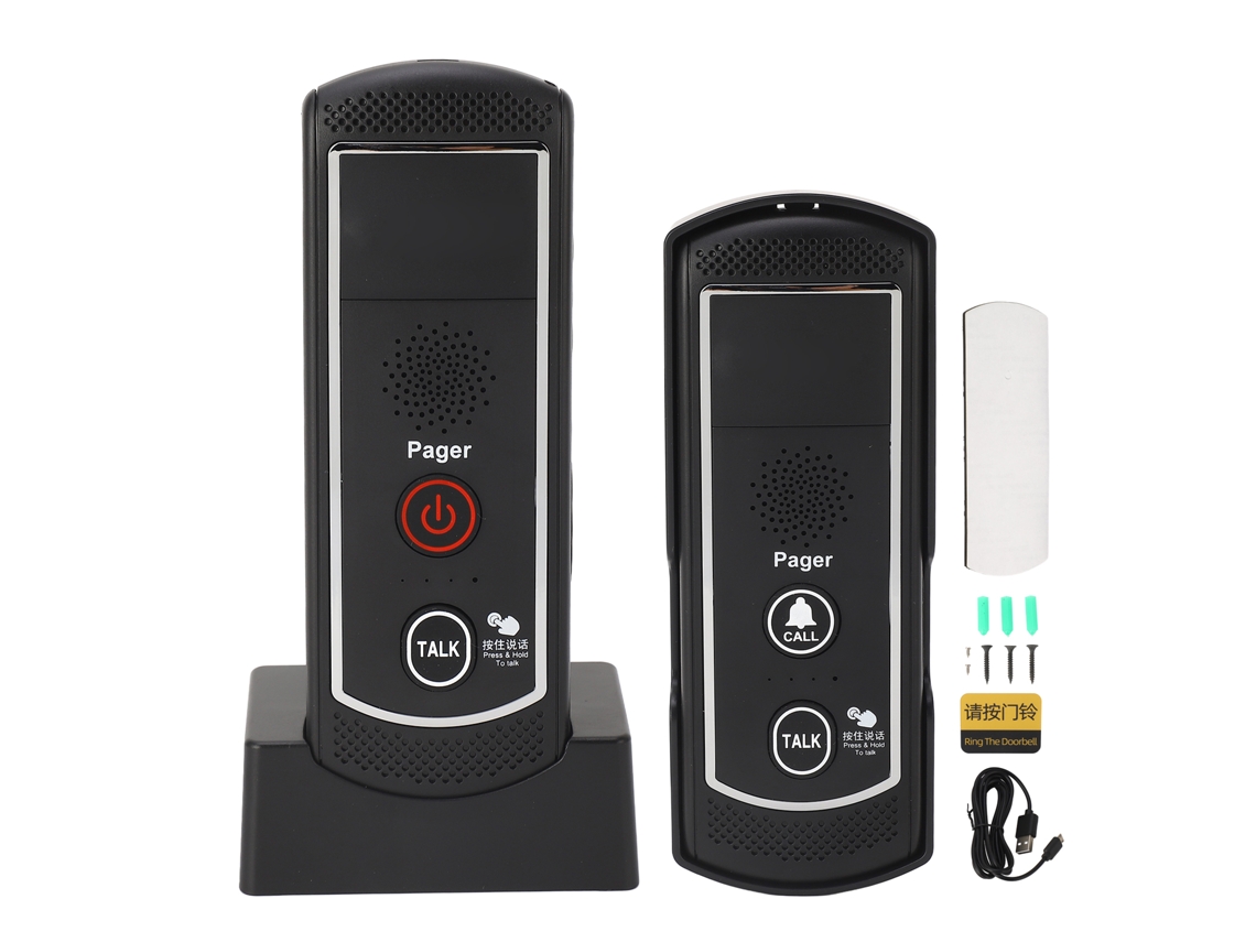 Timbre Inalámbrico Con Control Por Voz, Señal Potente De 2000 M, Resistente Al Agua Con Clasificación Ip44, Intercomunicador Bidireccional.