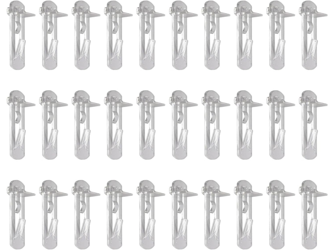 Paquete De 30 Clavijas Transparentes Para Estantes De Gabinete, Clip De Soporte Autoblocante Para Soporte De Muebles,