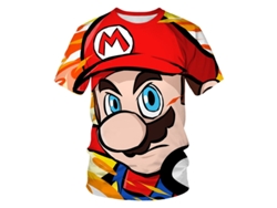 SLOWMOOSE Camiseta Impresa En 3D Para Niños de Super Mario, Camisas de Manga Corta Para Niño - Niña de Verano Color de La Imagen-193 - 11T