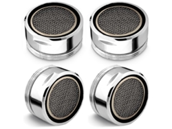 Kit Com 4 Unidades De Reparo Para Aerador De Torneira Banheiro, Aerador Alto Fluxo 24mm Rosca Externa M24 Para Pias De Cozinha E Banheiro.