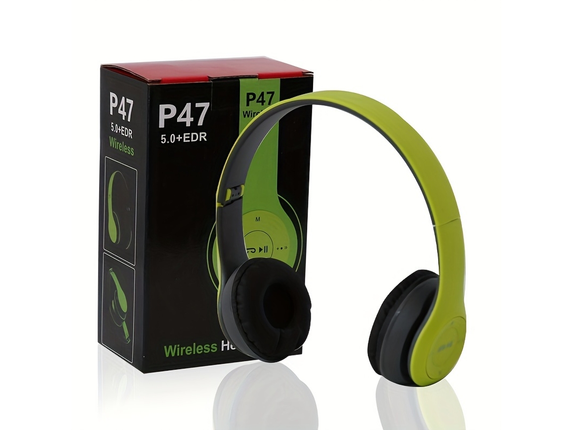Auriculares Estéreo Plegables Inalámbricos Bluetooth 5.0 De Alta Fidelidad Con Micrófono (verdes)