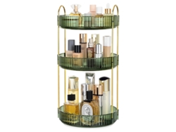 VVJIJILLY Organizador De Maquilhagem Rotativo 360°, 3 Níveis, Arrumação De Cosméticos E Perfumes, Suporte De Toucador