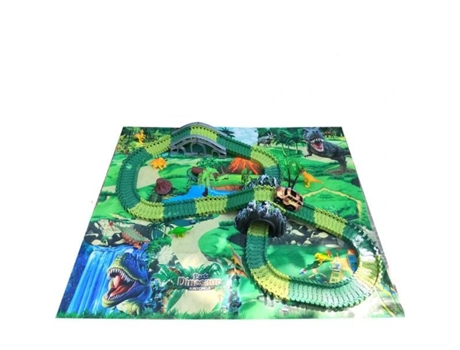 Los Niños Que Compiten Con El Carril de La Curva de Juguete de Pista de Dinosaurio 192 Uds.