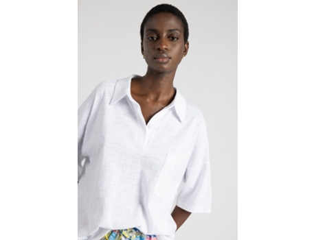 Polo de Mujer THROTTLEMAN Algodón Blanco (M)