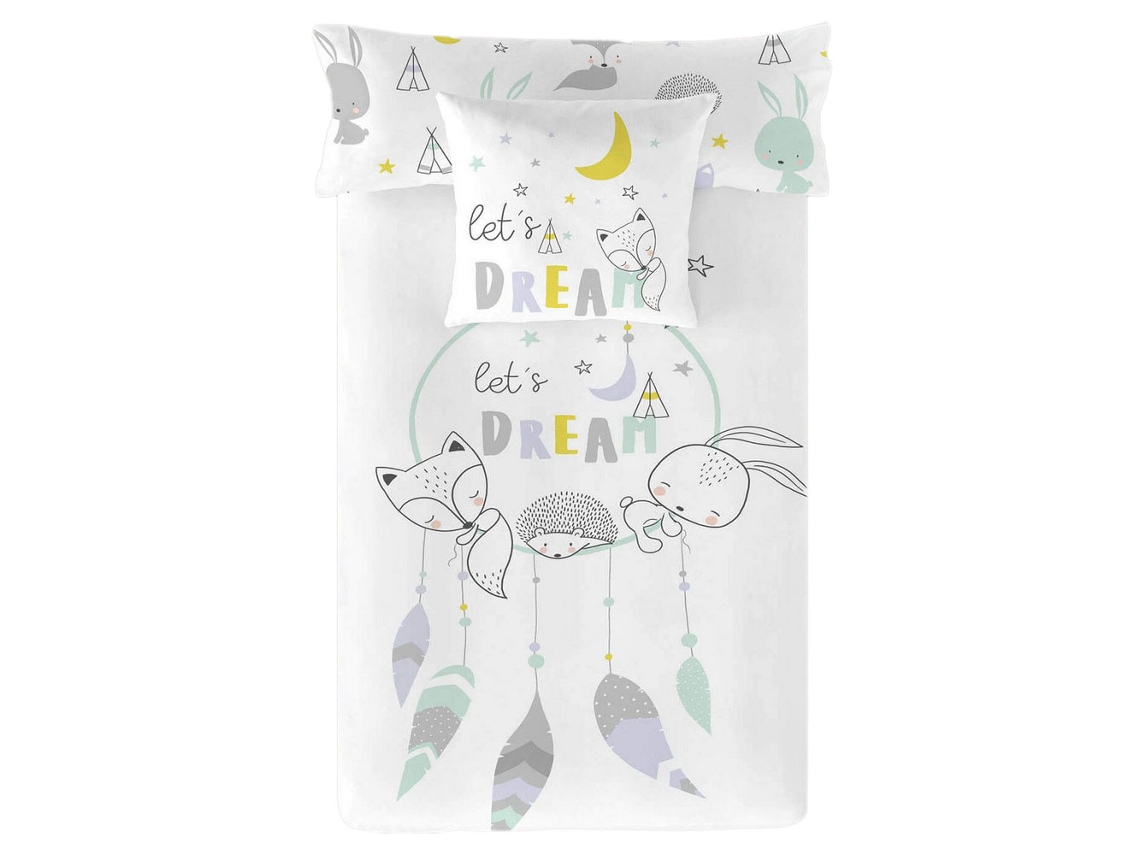 Funda de Edredón COOL KIDS Let'S Dream Reversible (Algodón - 180 x 220 cm)