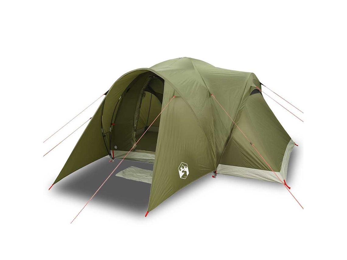 vidaXL Tienda campaña familiar iglú 6 personas impermeable verde oliva