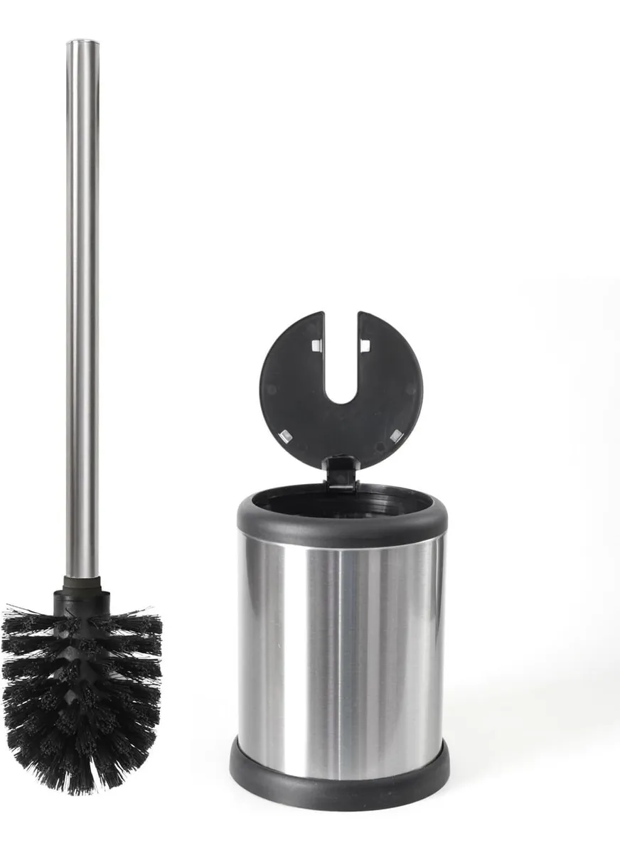 Cepillo de baño de acero inoxidable con tapa, cepillo de limpieza Brushvayotoy