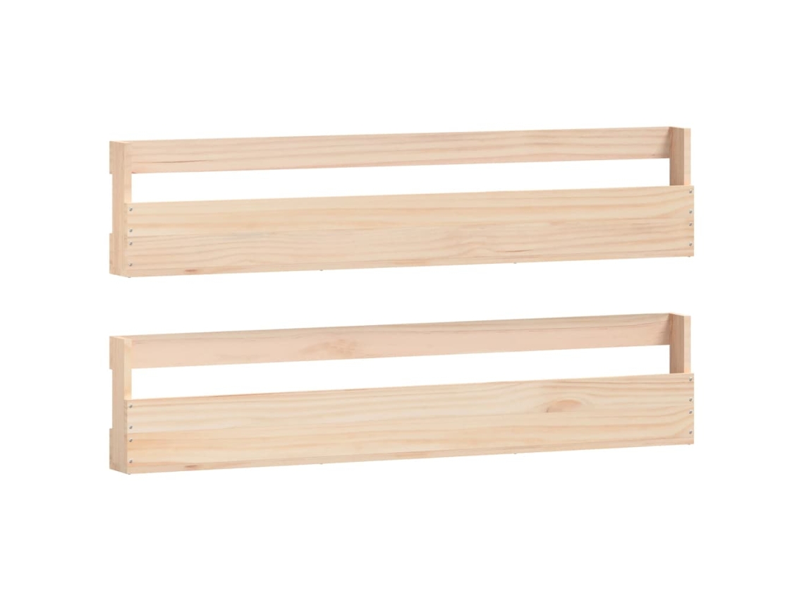 Maison Exclusive - Estantes Para Zapatos De Pared 2 Uds Madera De Pino 110x9x23 Cm