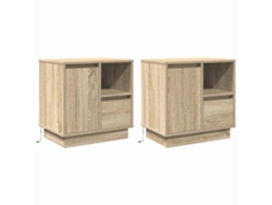 Juego de 2 mesitas de noche de roble Sonoma 50x34,5x50 cm MAISON EXCLUSIVE
