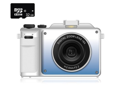 Cámara digital EZII CDX9 48MP F2.2 18X multiplicación Pantalla de 3 pulgadas 4K Regalo de cumpleaños blanco 32G