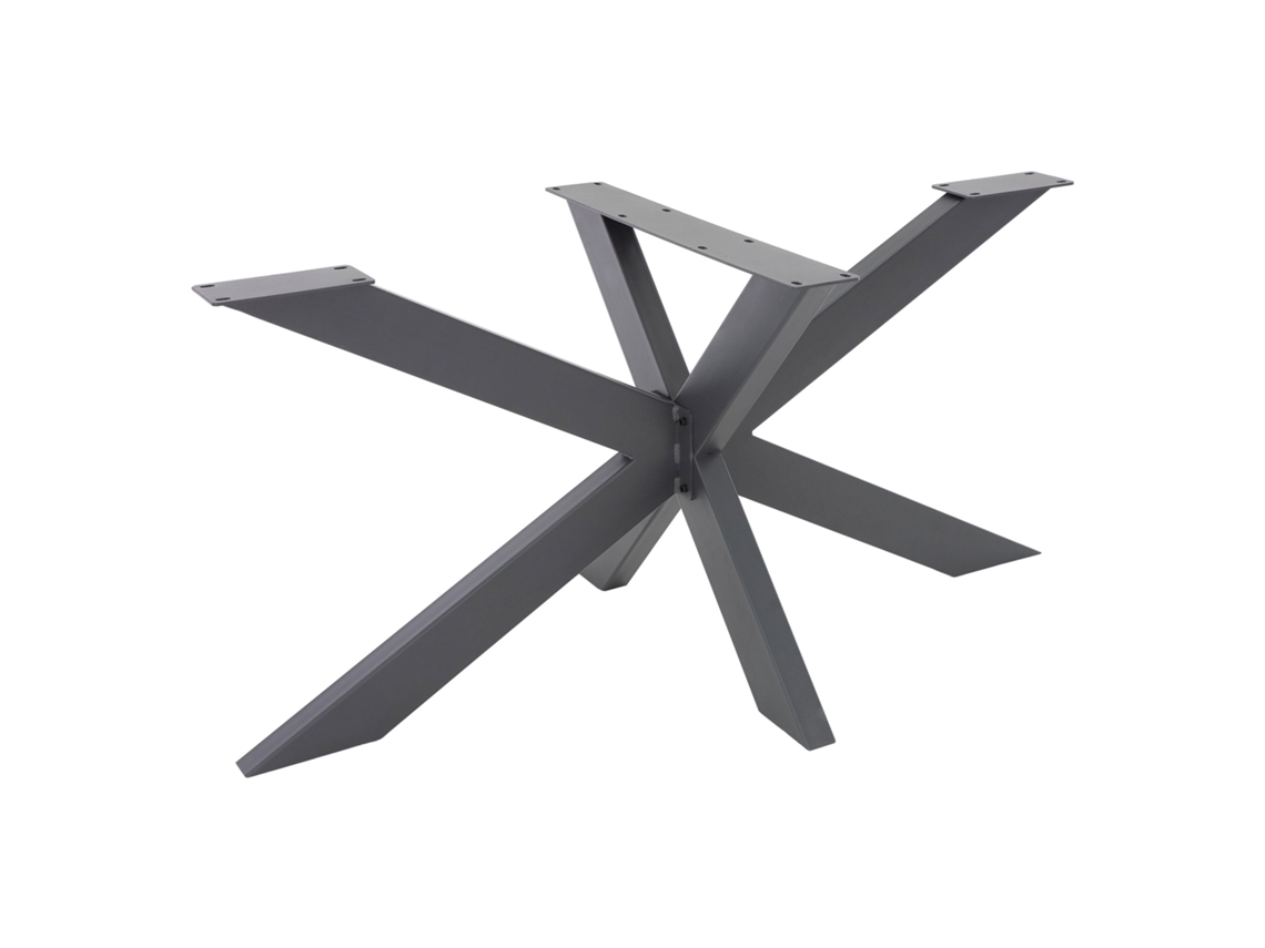 Pata de mesa industrial ML-Design 78x71x150cm acero antracita diseño cruzado en forma de X