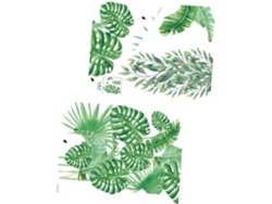 Pegatinas De Pared Con Hojas Tropicales Verdes