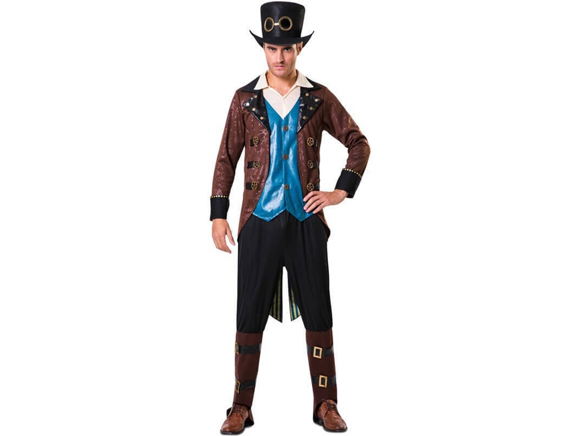 Disfraz de Hombre DISFRAZZES Steampunk Con Sombrero (Talla: S)
