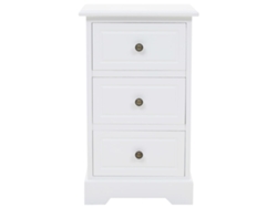 Maison Exclusive - Mesita De Noche Mdf Y Madera De Pino 35x32x59 Cm