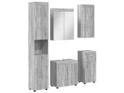 Juego de Muebles de Baño con Cajón Tulum Gris Sonoma EXCLUSIVO MAISON