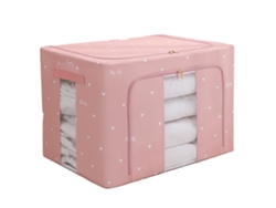 JEIIBRZUI Saco de Armazenamento Roupas Capacidade Janela ZEAICOS Rosa (51x41x3cm)