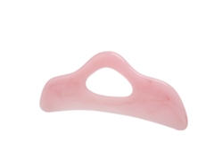 Tabla De Masaje Gua Sha De Resina Rosa Para Raspe Corporal Y Masaje Facial Con Mango Cómodo Y Bordes Suaves