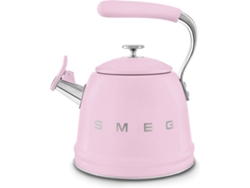 Hervidor de Acero con silbato SMEG WKF01PK Rosa (2.3 L)