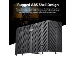 Painel De Absorção De Som Para Gravação Vocal Portátil Ajustável Com Isolamento Acústico E Proteção De Microfone