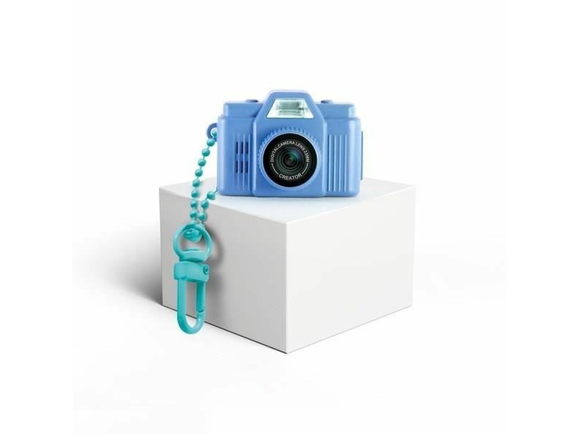 Minicámara Digital, Azul - Estilo Retro, Incluye Tarjeta Sd De 1 Gb