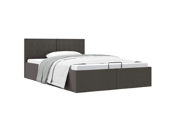 Cama Canapé Hidráulica De Almacenaje Sin Colchón Gris 120x200cm