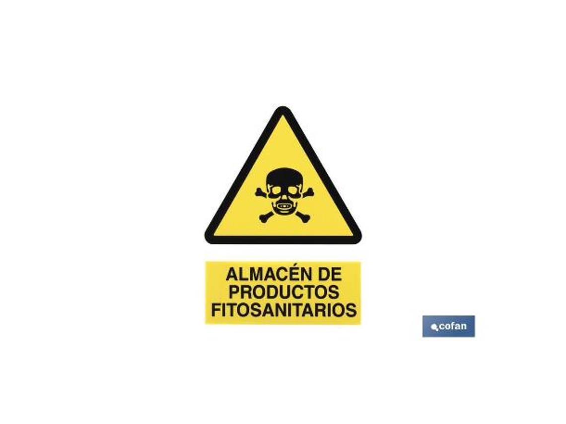 Señal poliestireno 420x297 mm. productos fitosanitarios