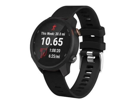 Correa de silicona para reloj inteligente Garmin Forerunner 245 (negro)