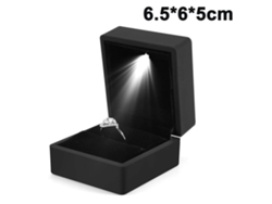 EIOORORRIY Caixa Iluminada Led Par Aliança Brinco Porta-jóias Organizador De Embalagem Para Noivado Casamento Presente