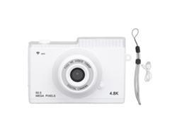 Cámara digital retro compacta 1080p con modo selfie y grabación de video.