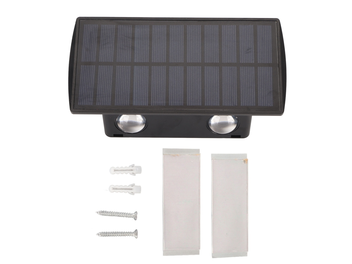 Luces Solares Exteriores Ip67 Impermeables, 4 Led, Para Vallas, De Pared Con Luz Cálida Exteriores