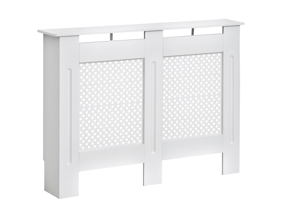 Rejilla Radiador Mdf Moderna 111,5x82x19 Cm Hogar Oficina Blanco
